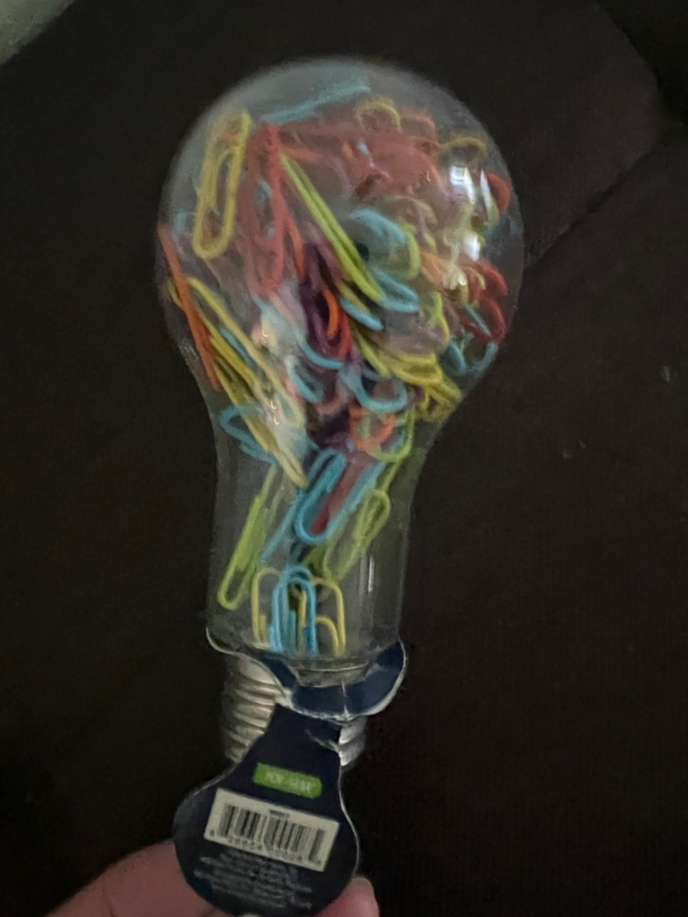 Multicolor Light Bulb Paper Clip Dispenser - Picture 6 of 10